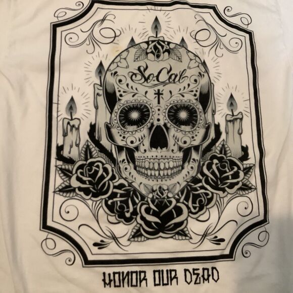 HONOR OUR DEAD Tee Shirt Men's XL White W/ Graphic Logo Short Sleeve - Picture 2 of 12